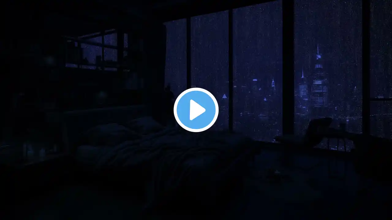 Dark Night, Rain on Window 🌧️ A Perfect Soundscape for Sleep & Focus