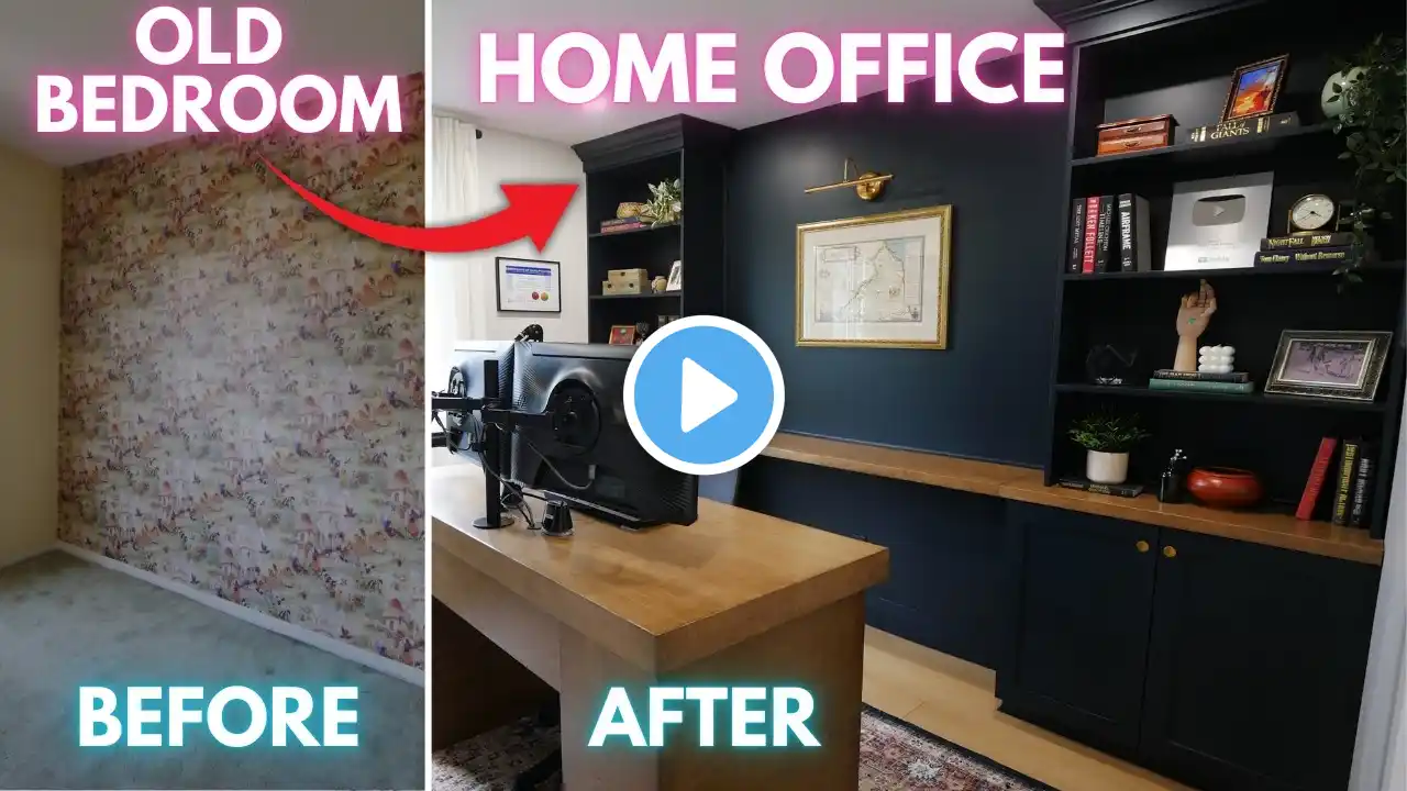 DIY Home Office Build - Bedroom to Office