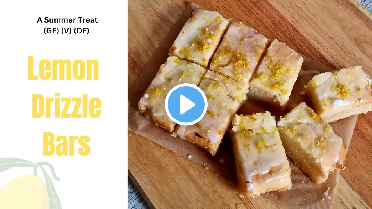 Lemon Drizzle Bars | Lemon Drizzle Cake | Vegan | Dairy Free | Gluten Free