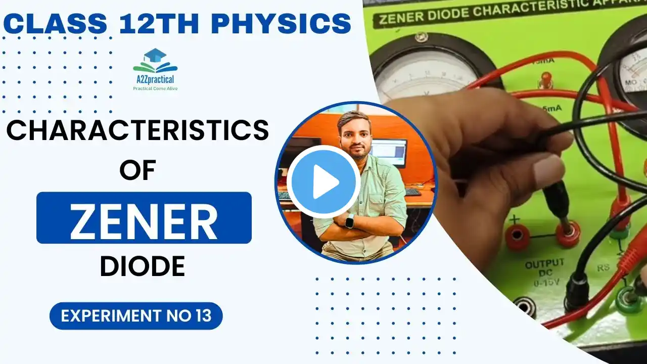 Characteristics of zener diode in reverse bias || class 12th physics practical #experiment #12th