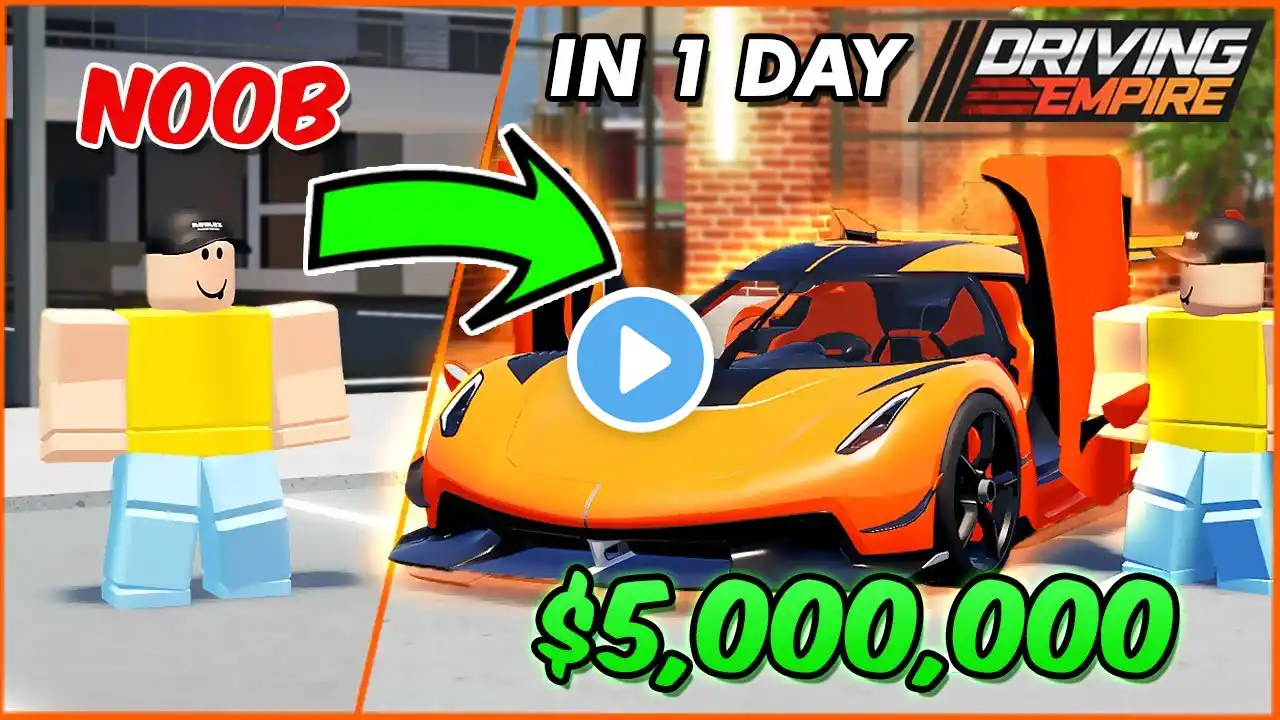 Going From Noob to Jesko in a DAY | ROBLOX Driving Empire