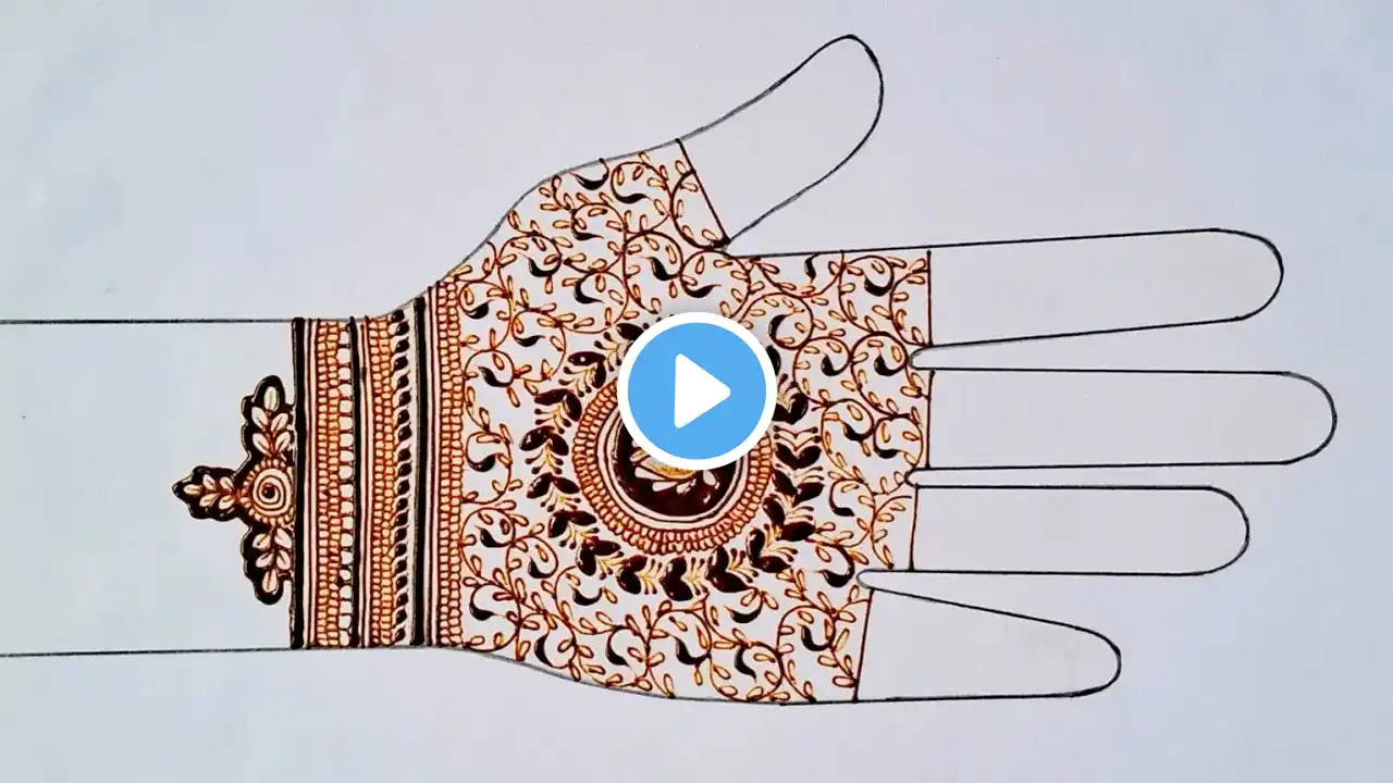Mandala Leaves ЁЯНГ mehndi design ЁЯМ╝ | mandala mehndi | Mehndi by Darshna |