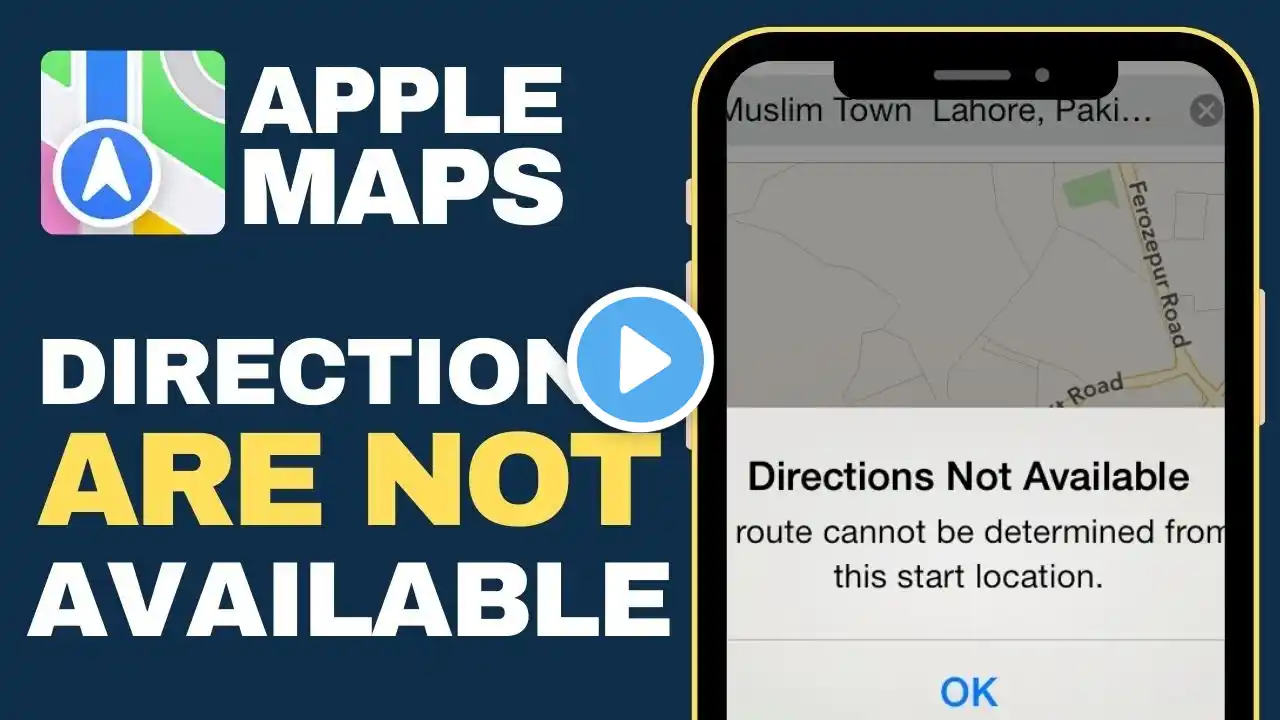 How to Fix Directions Not Available on Apple Maps - Full Guide