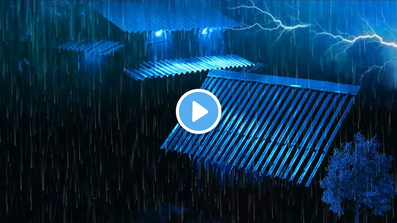 Stop Anxiety to Deep with Epic Thunderstorm Sounds and Rain Sounds For Sleeping Noise on Tin Roof