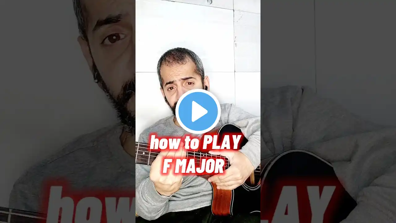 How to PLAY F Major Chord Easy #shorts