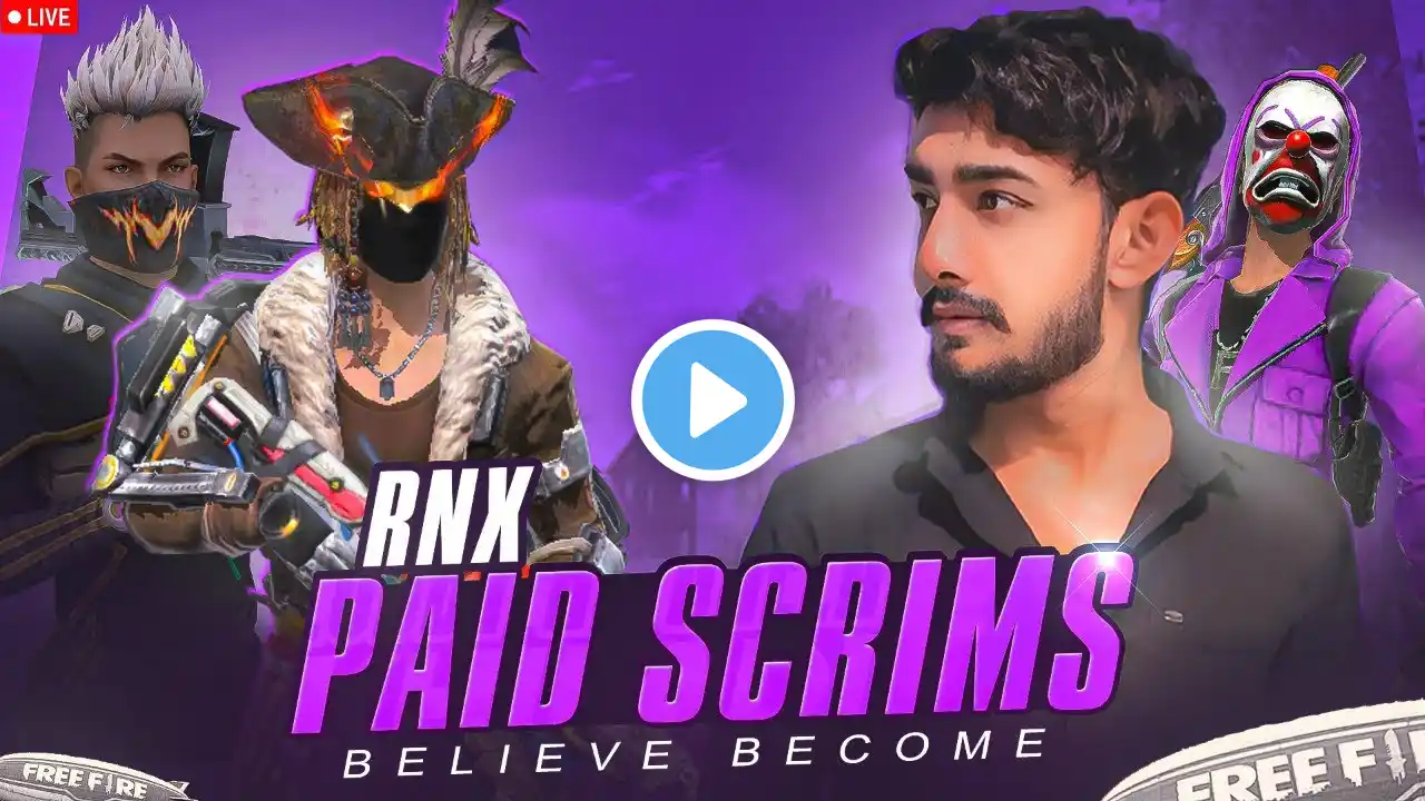 RNX Pro Paid Scrims | Free Fire Live #freefire #freefirelive