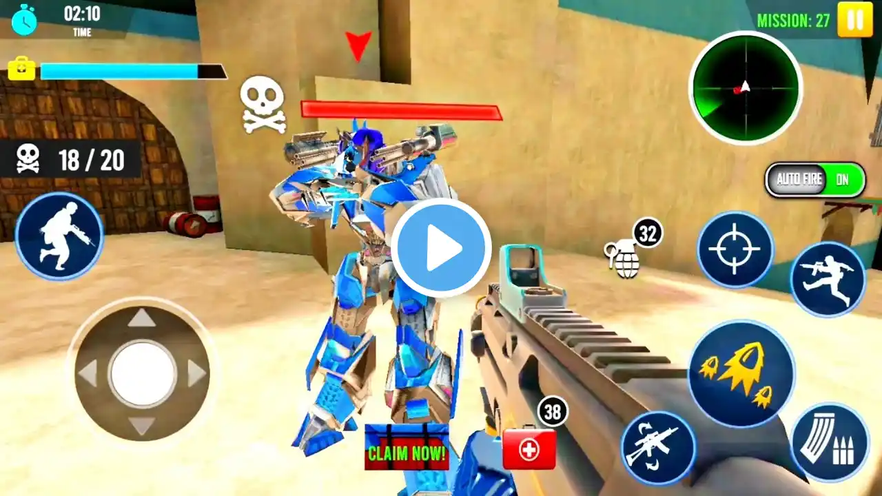 FPS Robot Transform Battle  :       AndroidGamePlay#            Part14