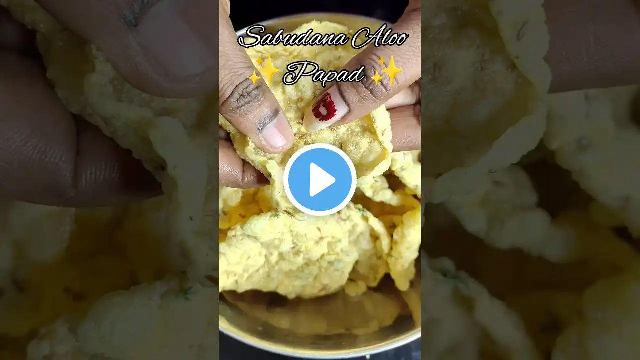 SABUDANA Aloo Papad Recipe | Fastival Special Potato Sago Papad |  साबूदाना आलू पापड़ | #shorts