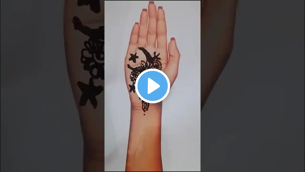 chand mehndi art | moon stylish mehndi design #mehndi #shorts #shortvideo #youtubeshorts #sajghar