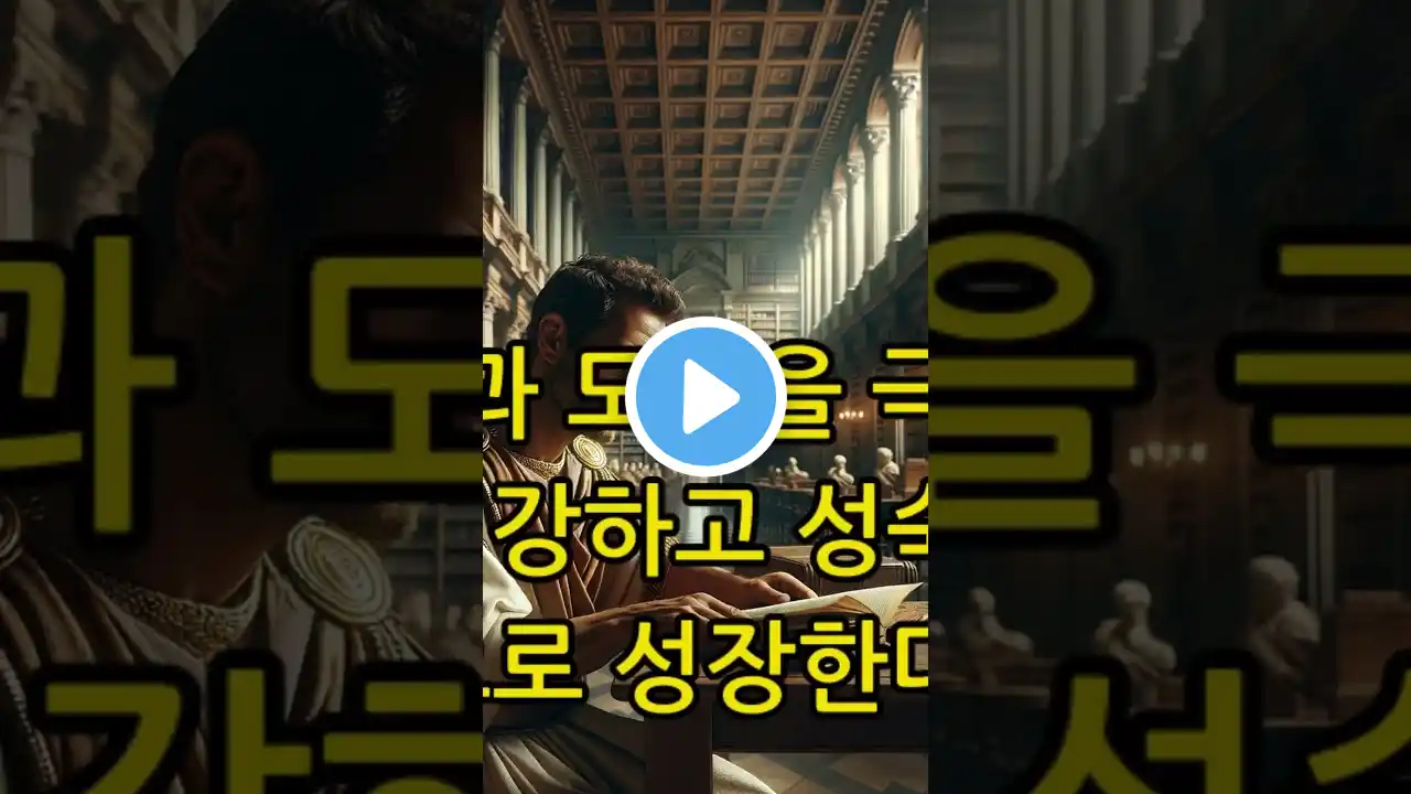 #shorts철인황제 마르쿠스 아우렐리우스가 해주는 말 30 어려움은 당신의 성격을 형성하고, 강인함을 쌓는 기회다