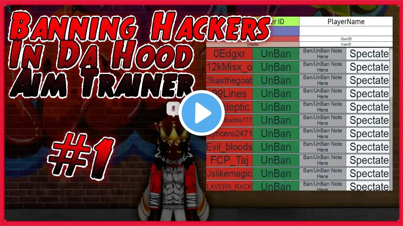 BANNING HACKERS IN DA HOOD AIM TRAINER #1