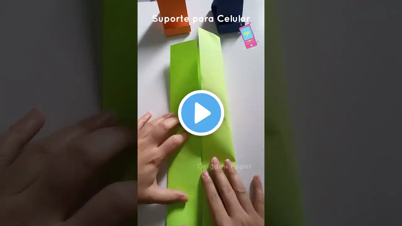 Como fazer suporte para celular de Origami
