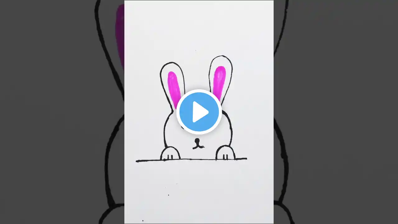 Rabbit 🐰 drawing easy #shortsfeed #shortvideo #art