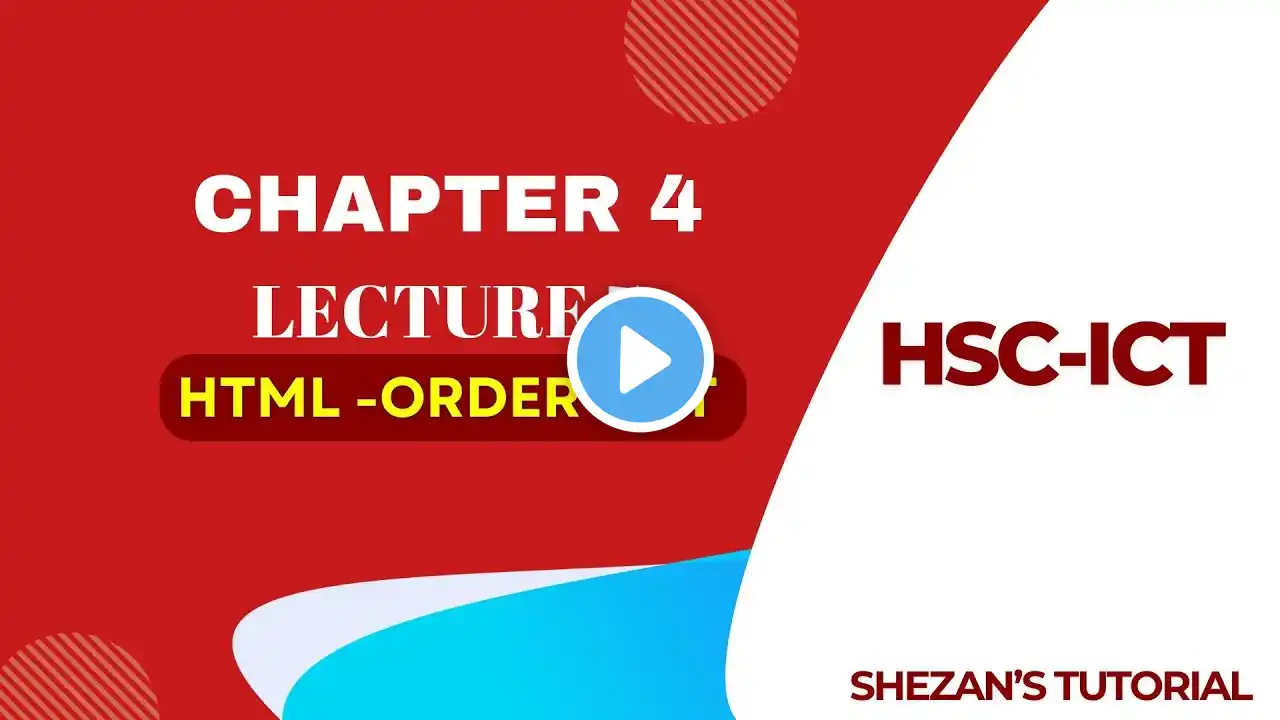 HSC ICT | CHAPTER 4 | lecture 5 | Shezan's tutorial