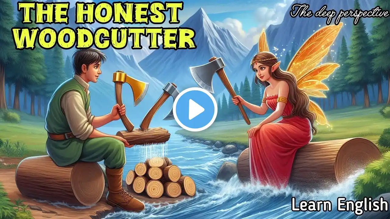 The Honest Woodcutter – A Short Moral Story | Learn English Through Stories#MoralStories #StoryTime