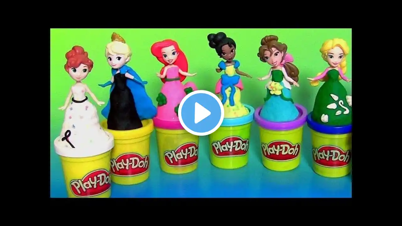 Play Doh Sparkle Royal Princess Little Kingdom Ariel Anna Elsa Belle Cinderella Rapunzel Girls Toys