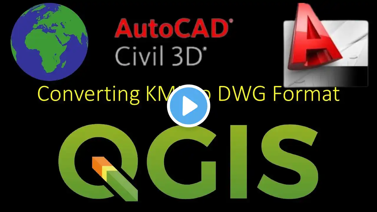 How to Convert KML Google Earth to DWG AutoCAD File | Learning Qgis | Civil 3d 2023 | DXF to DWG