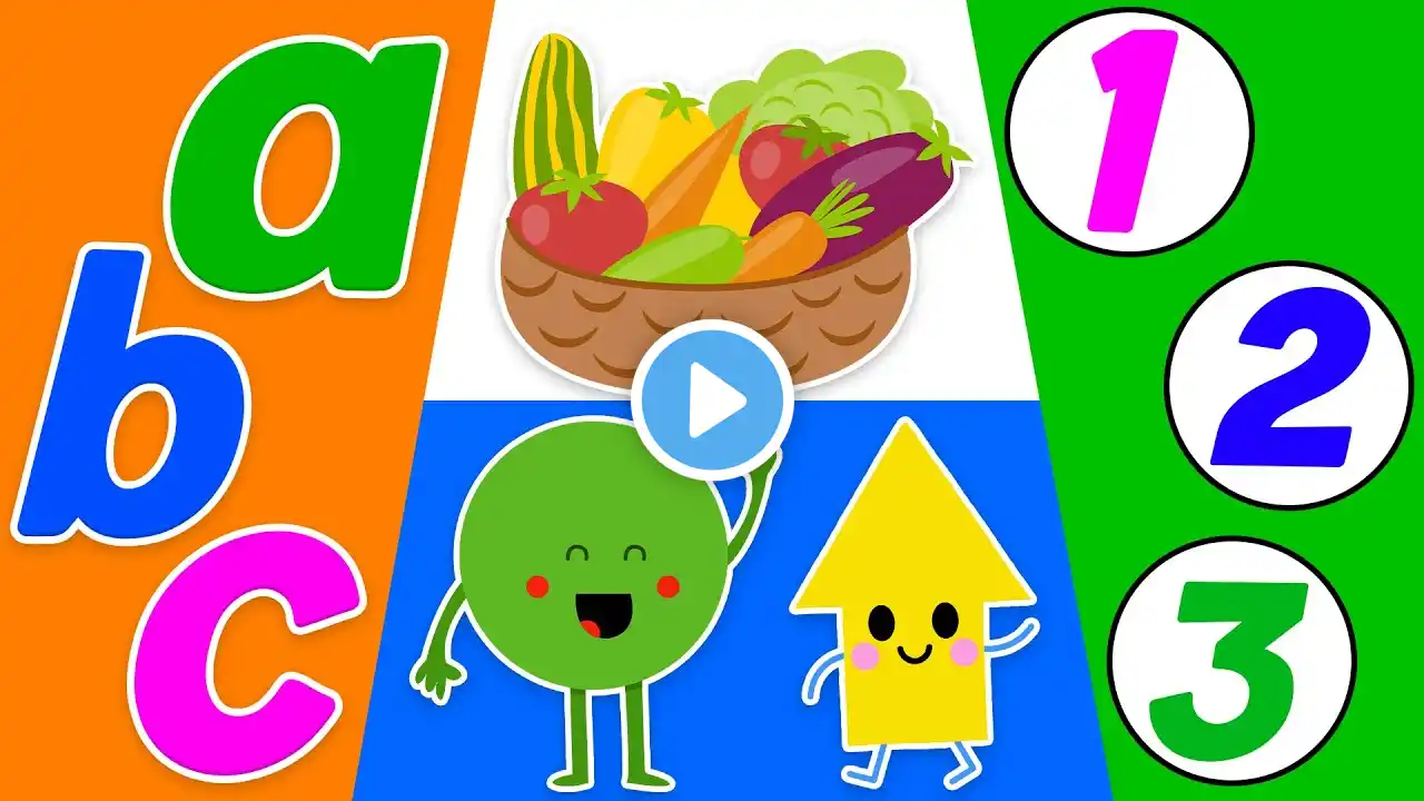 Learn ABC Phonics, Shapes and 123 | A For Apple | Learn English With Alphabet Song | #abcsong