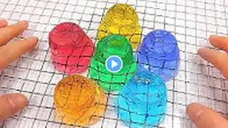 1000 Degree Wire Mesh VS Soft Gummy Jelly Learn Colors Slime Squishy Balls DIY