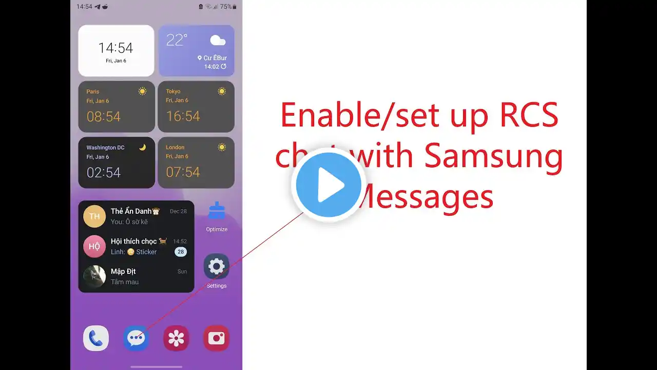 How to enable/set up RCS Chat on Samsung phones with Samsung Messages