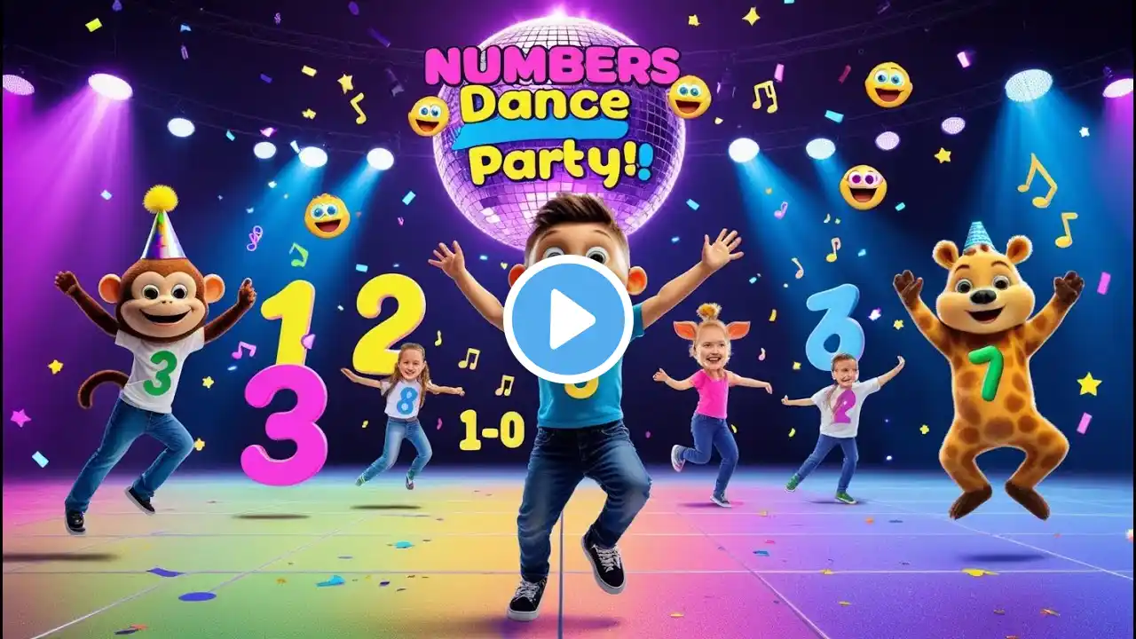 Numbers Dance Party! 🔢🎶 | Fun Counting Song | Kids