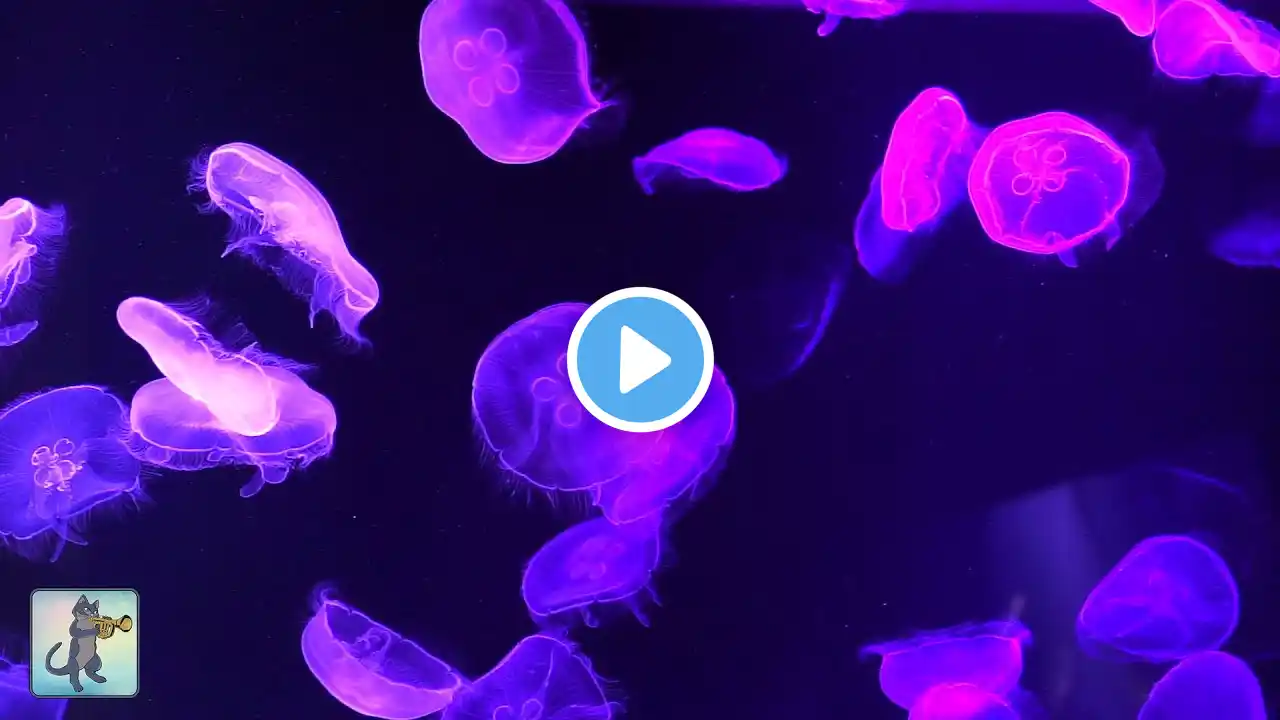 Jellyfish Aquarium ~ Relaxing Music for Sleep, Study, Meditation & Yoga • Screensaver • 6 HOURS