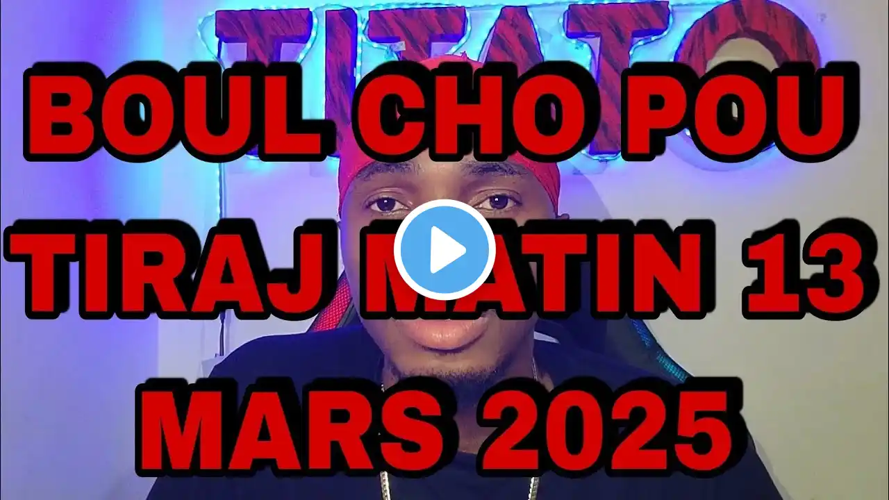 BOUL CHO🔥💯KRAZE BANK POU TIRAJ MATIN 13 MARS 2025 #titato509 #boulchotitato509 #boulcho345 #boulcho