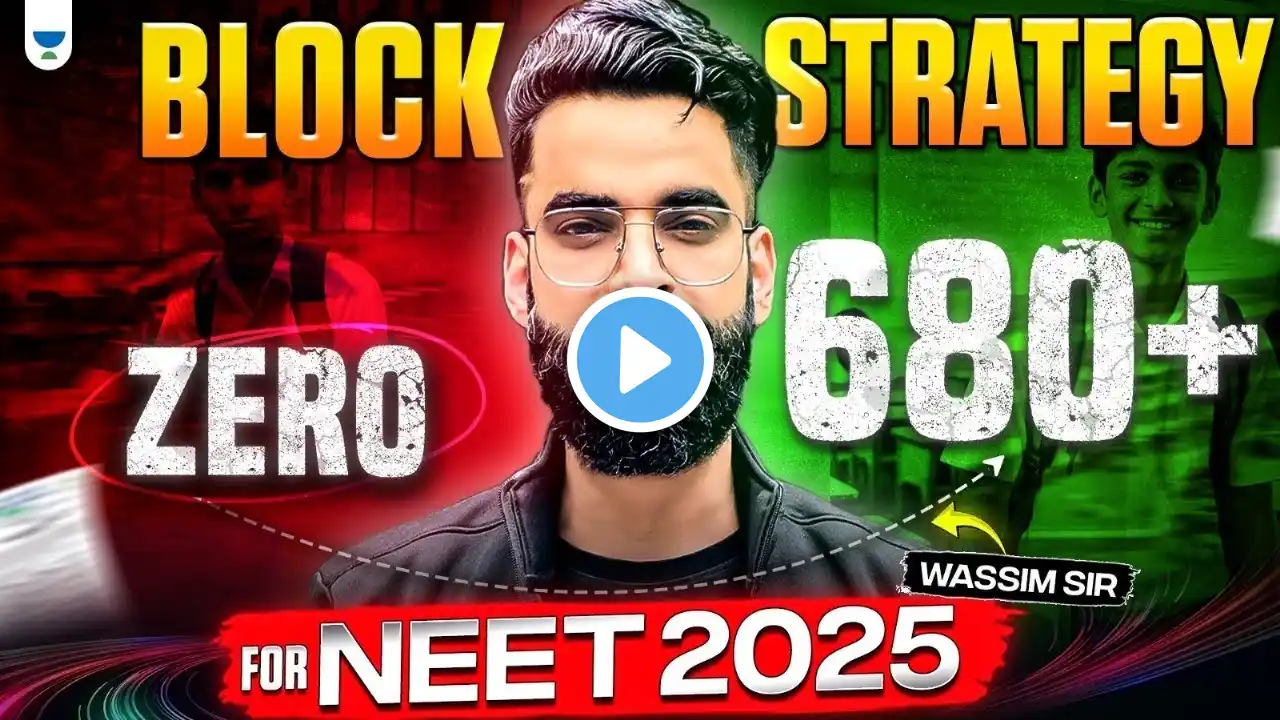 Block Strategy | 680+ in 4 Months For NEET 2025🔥 Wassim Bhat