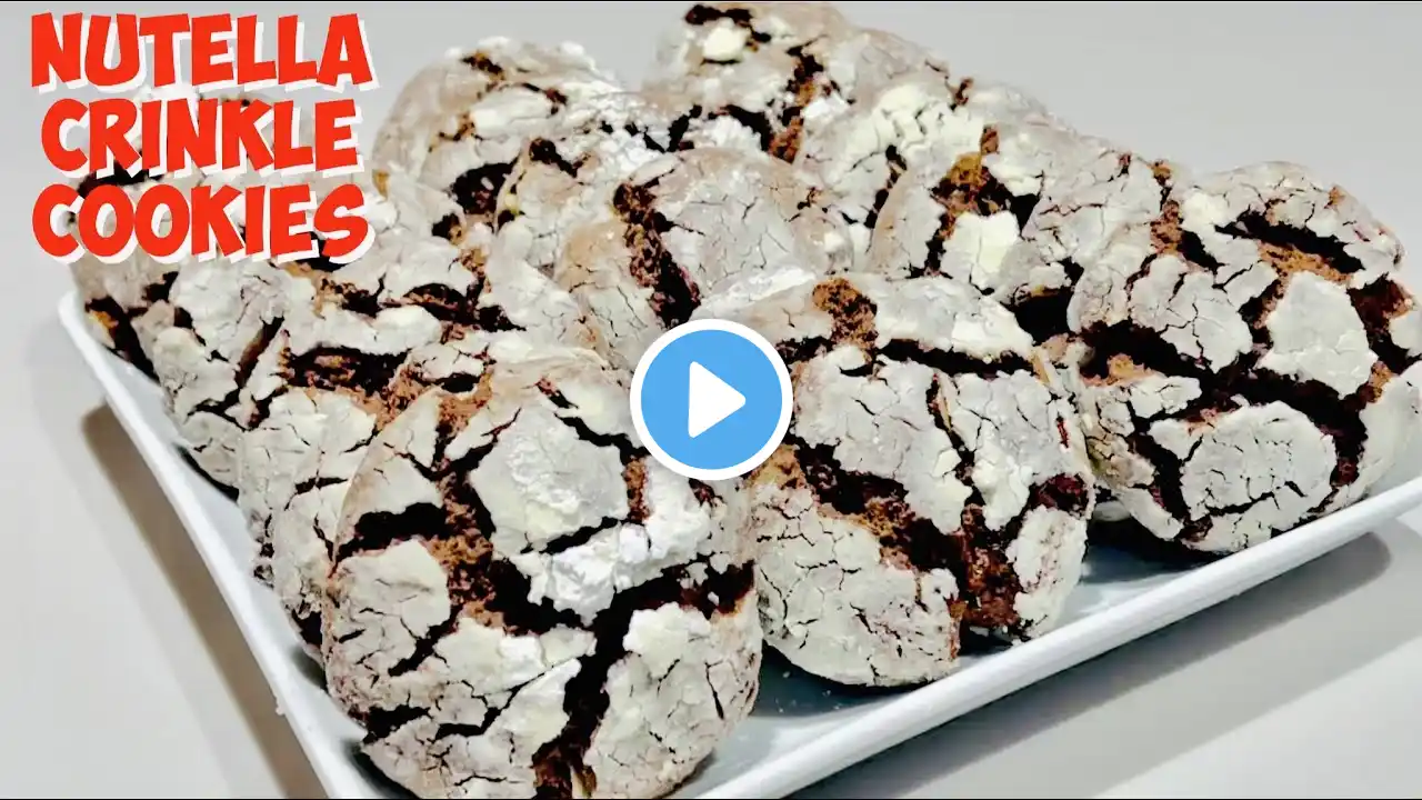 NUTELLA CRINKLE COOKIES WITH ALMOND SLICES | EGGLESS NUTELLA COOKIES | PERLYDEE