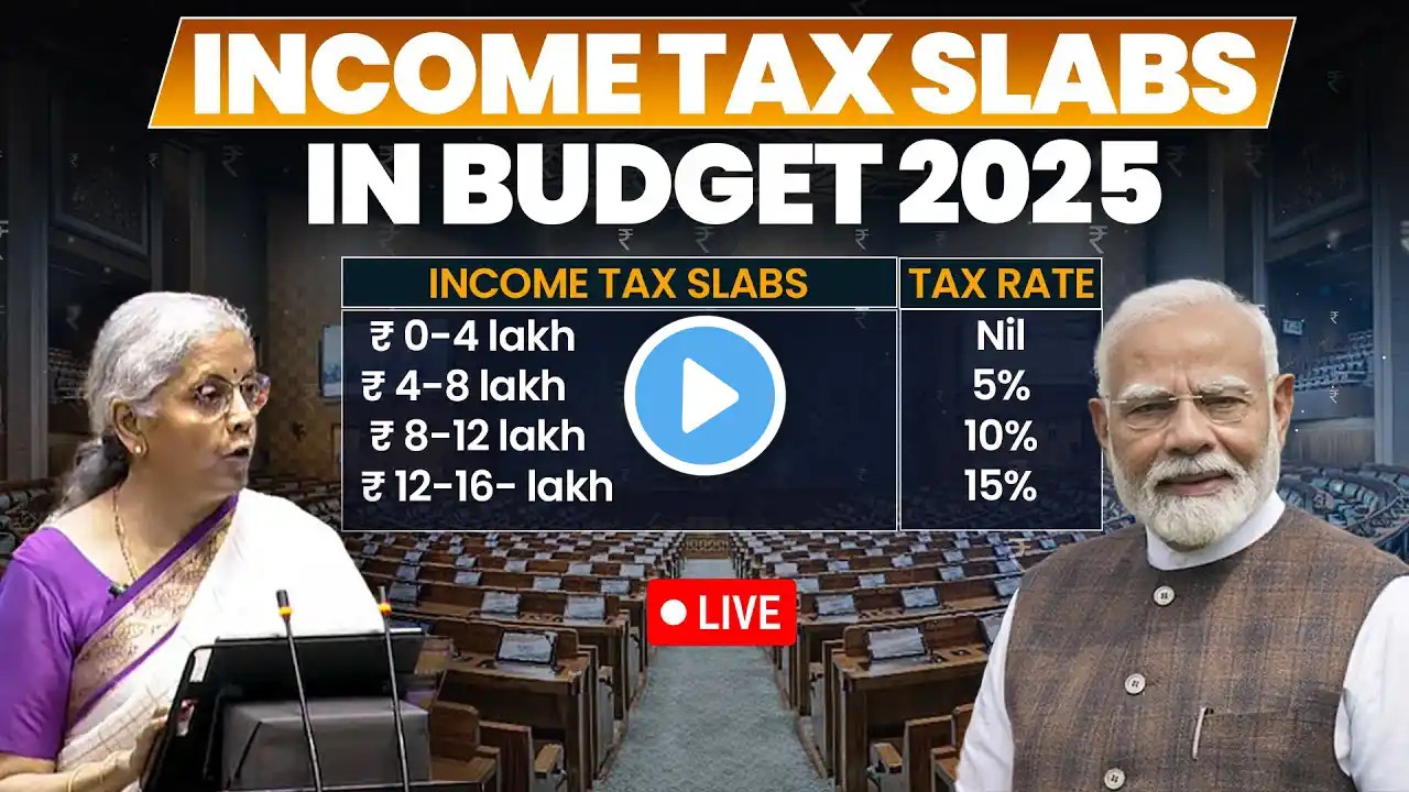 Income Tax Budget 2025 LIVE | Direct Tax Slabs In Budget 2025 | New Income Tax 2025-26 LIVE Updates