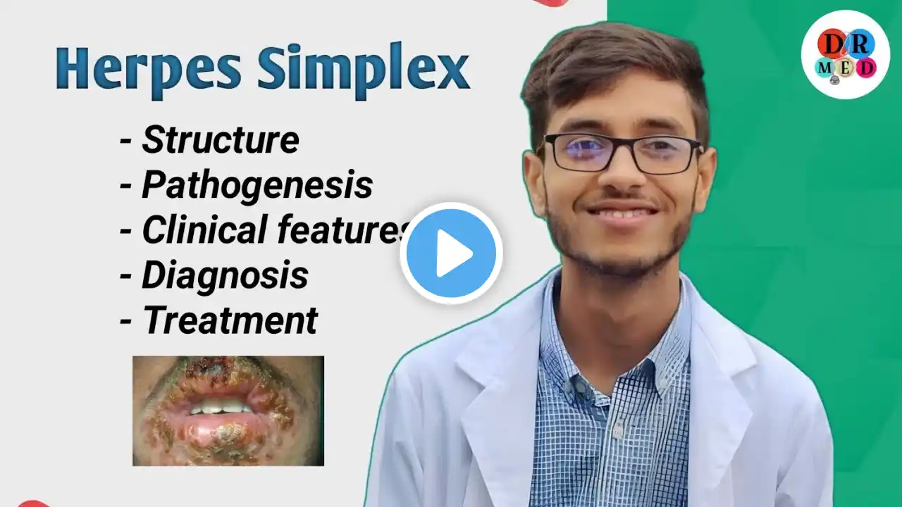 Herpes simplex virus | Herpes virus 1 & 2 | Microbiology bangla lecture | Dr Med