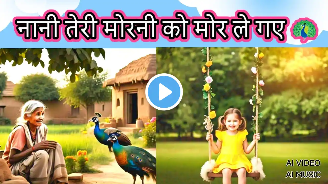 Nani Teri Morni Ko Mor Le Gaye 🦚 I  नानी तेरी मोरनी को मोर ले गए 🦚 I Hindi Rhyme I Ai Music