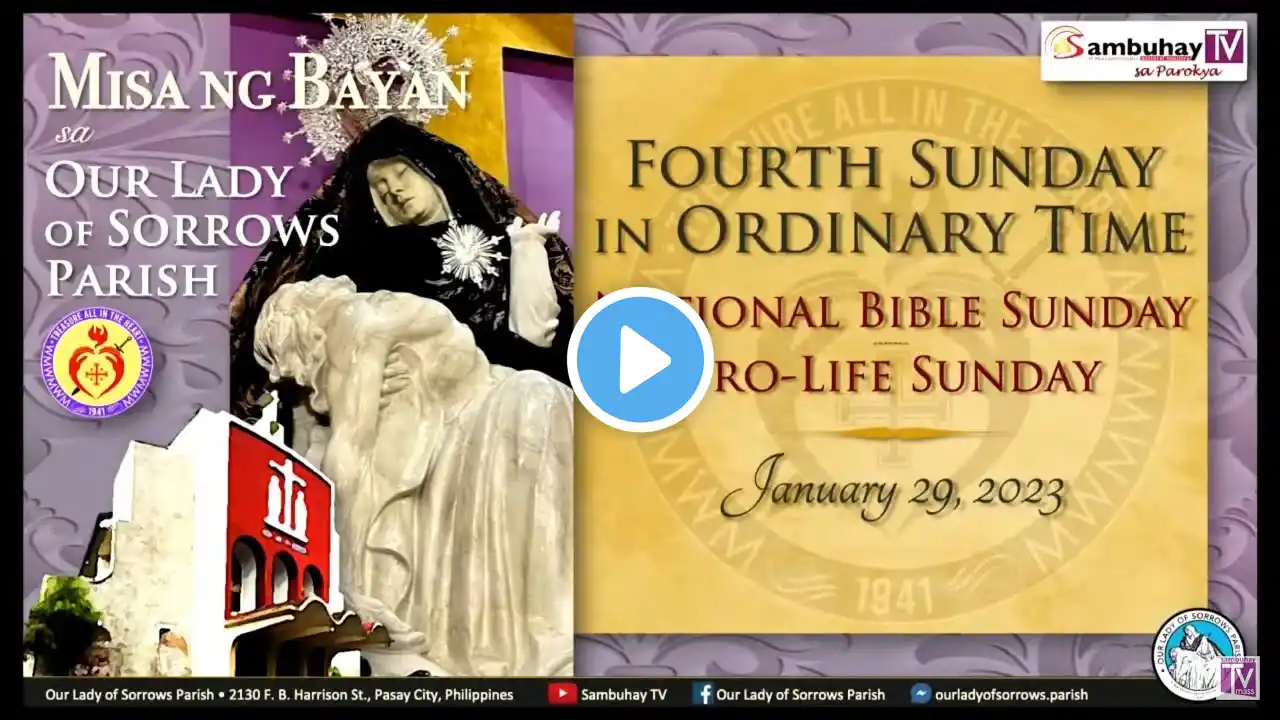 Our Lady of Sorrows Parish | January 29, 2023, 5:30PM | Fourth Sunday in Ordinary Time