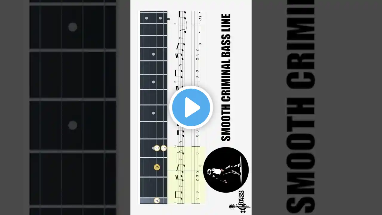 How to play Michael Jackson - Smooth Criminal on bass? #chamisbass #basstabs #shorts