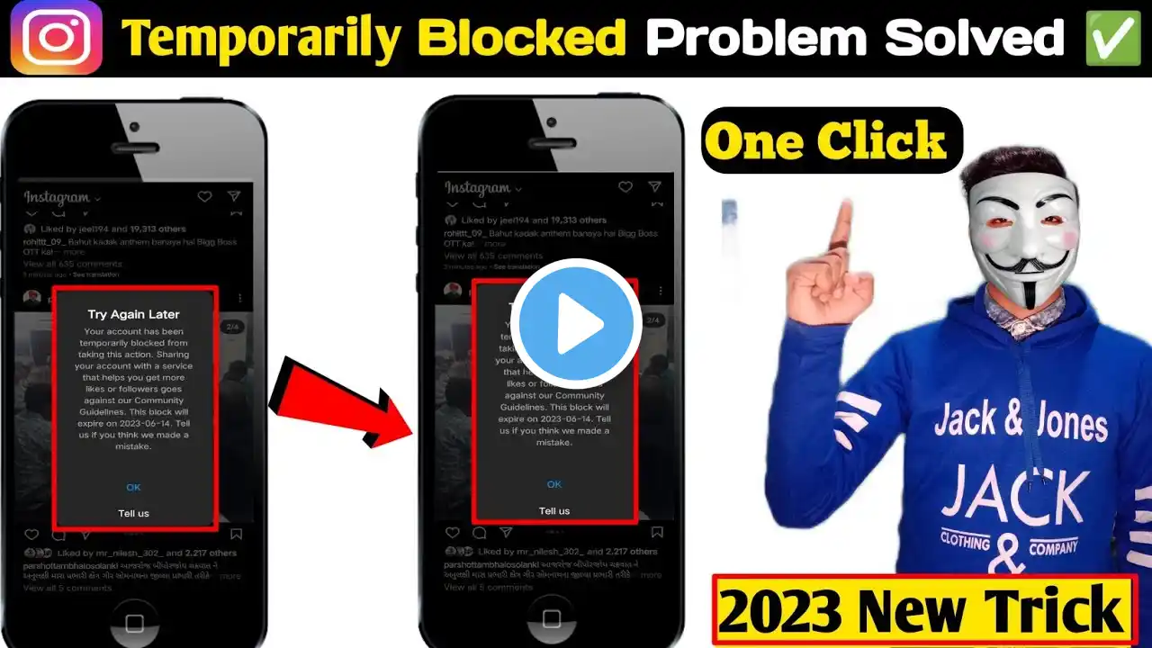 How to Fix Instagram Your Account has been Temporary Block From This | Action Block Problem Solved