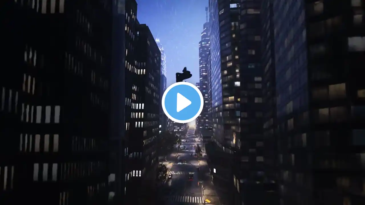 The Amazing Spider-Man Swings in NYC at Night | Promises 🕷️🎶#SpiderMan2 #Promises #GamingVibes #4k