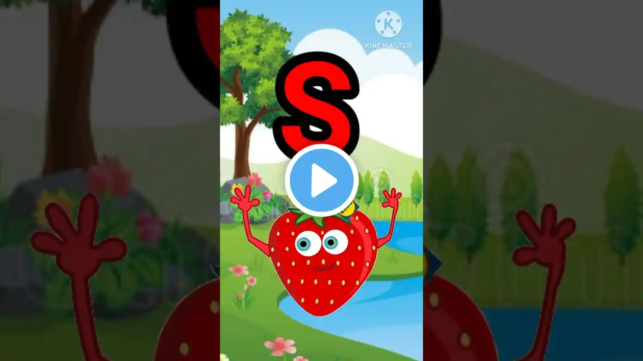 #aforapplebforballphonicsong #strawberry #abcd #kids #shorts #abcdsong