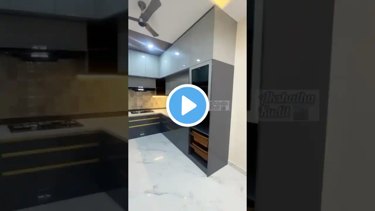 Latest Modular Kitchen Design 2025 | Kitchen Tour #interiordesign #houseforsale #akshathakudil #tour