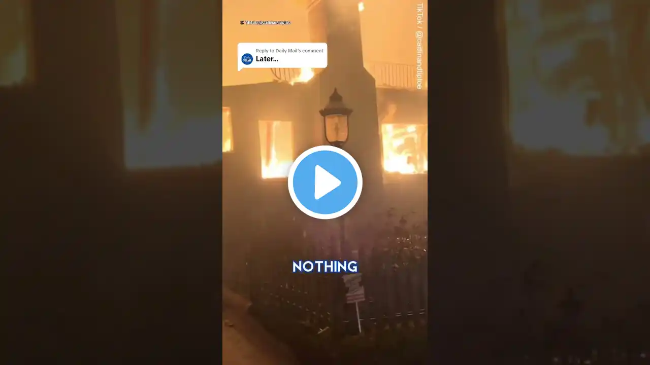 'There is my house... gone' 💔 LA wildfire consumes family's home