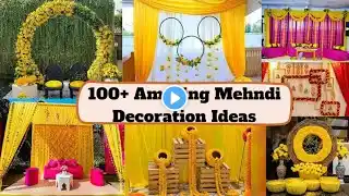 100+ Amazing Mehndi Decoration Ideas||Haldi Decorations |Floral Traditional Backdrop Desi wedding