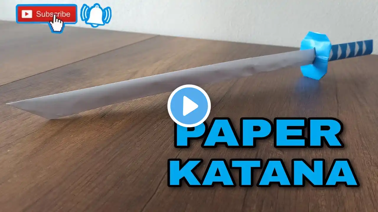 A4 KAĞITTAN KATANA NASIL YAPILIR - How to Make a Paper Sword