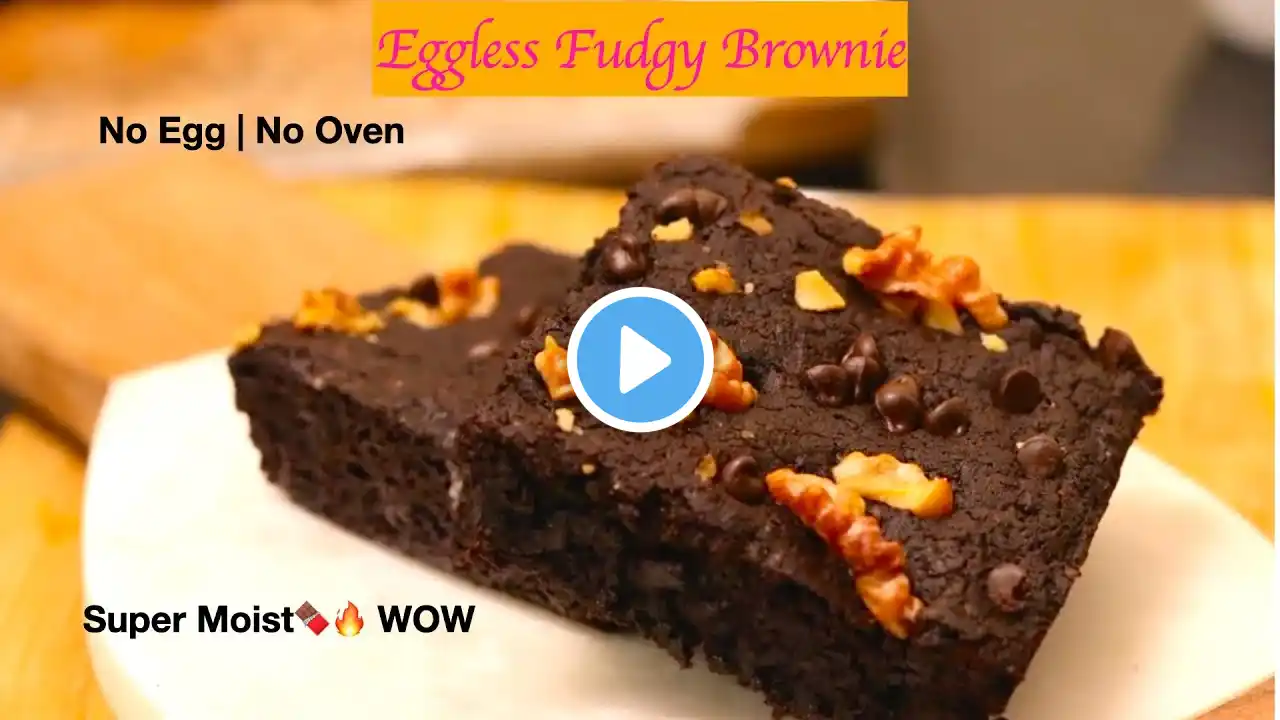 Deliciously Moist Egg-free Brownies | No Oven Required!