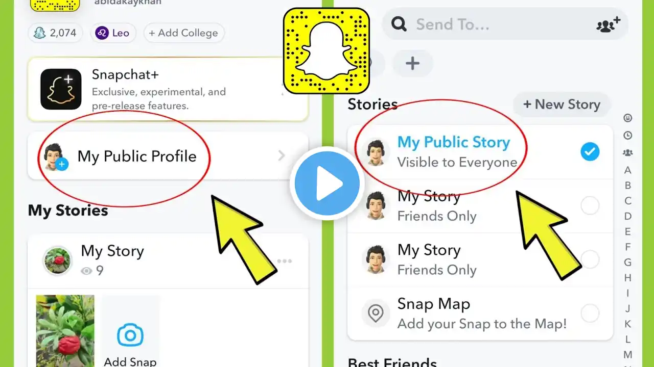 Snapchat | My Public Story & Public Profile option not Showing Problem Solved