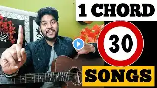 1 Chord And 30 Songs On Guitar | 1 Chord 30 Songs | 1 Chord Mashup  | One Chord Guitar Lesson #aab