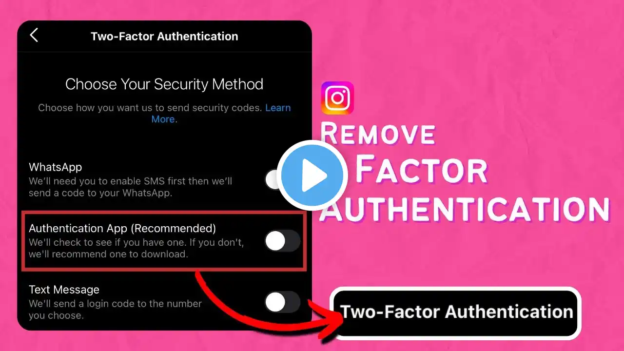 How To Remove Two Factor Authentication On Instagram