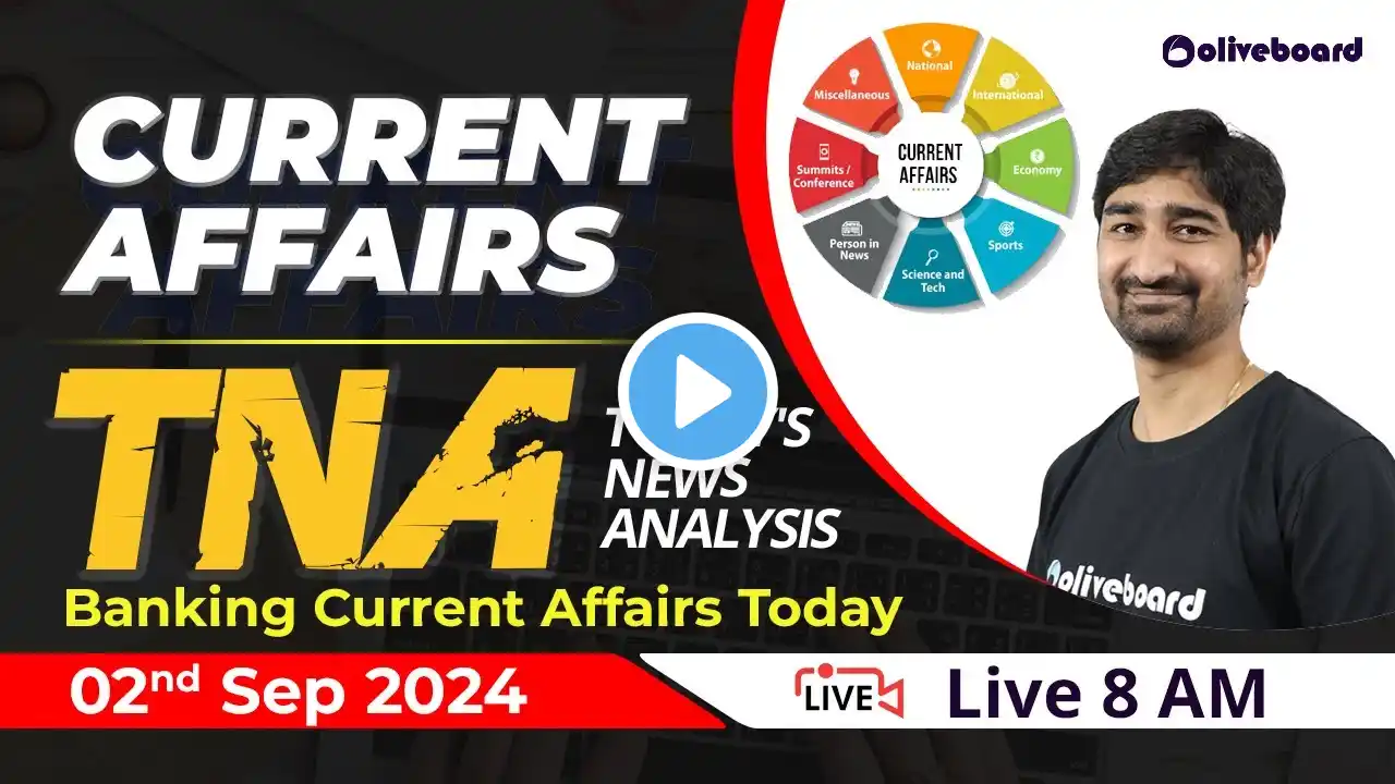1st & 2nd Sep 2024 Current Affairs | Banking Current Affairs Today | Current Affairs by Aditya Sir