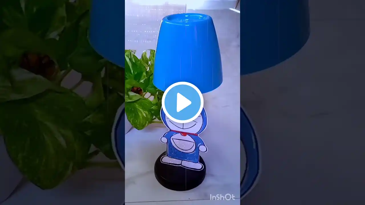 Made doremon lamp | so real 😍 #ytshorts #youtubeshorts #diy #tutorial #shorts