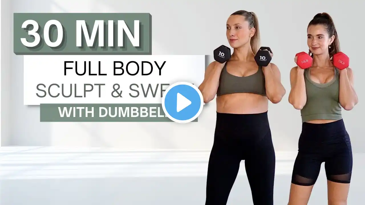 30 min FULL BODY SCULPT & SWEAT WORKOUT | No Repeats | Pregnancy Friendly Modifications Provided