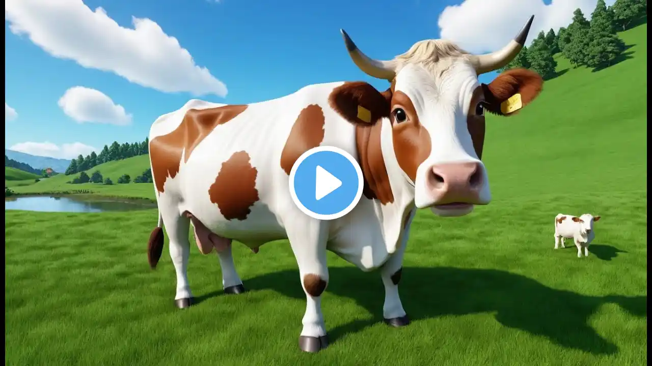 Moo Moo Brown Cow Rhyme Song | Popular Nursery Rhyme | Educational Kids Songs