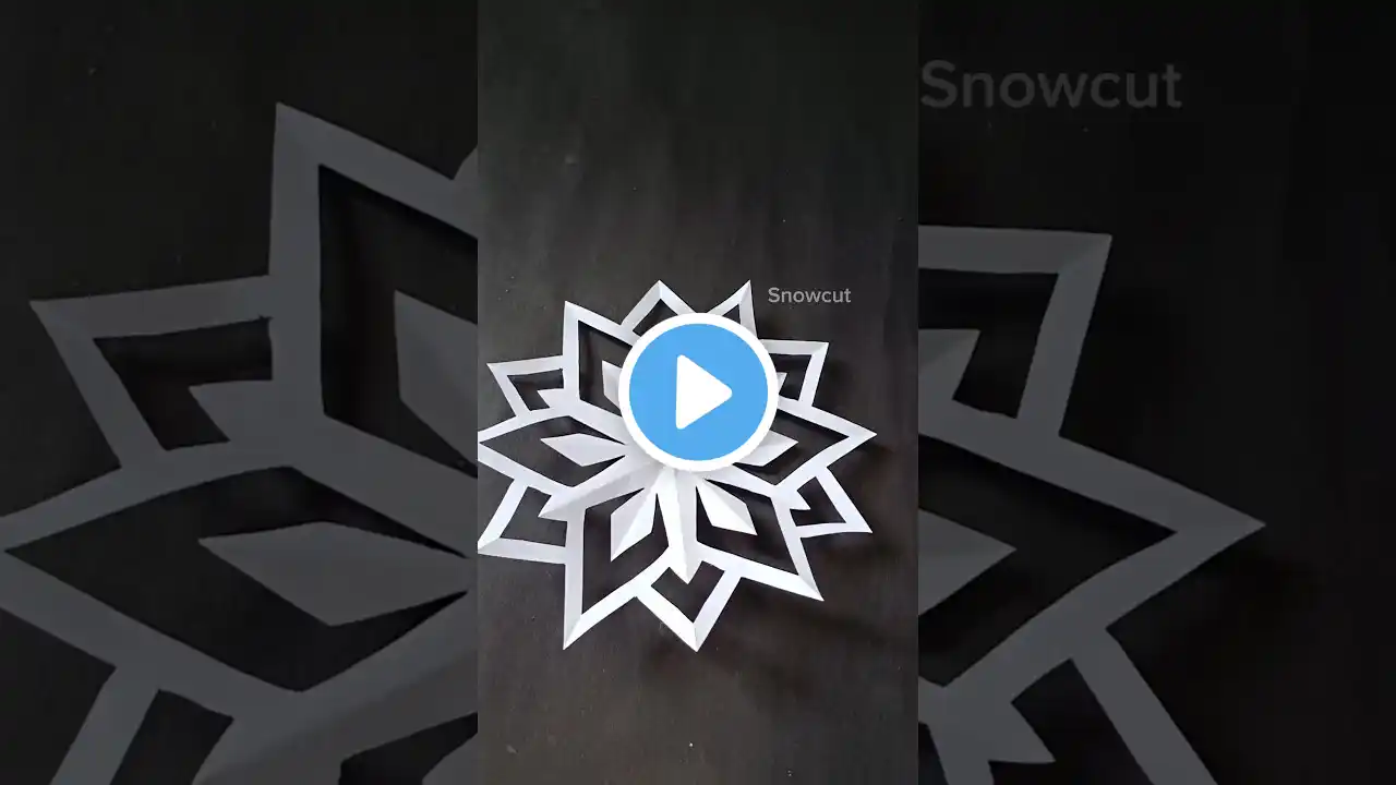 Paper snowflake❄️❄️ how to make a snowflake ❄️✂️#shorts #ytshorts #snowflake #snowcut #youtubeshorts